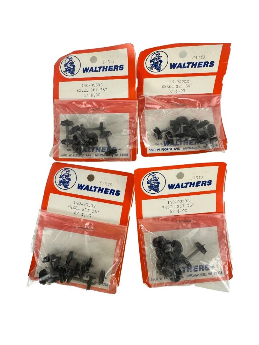 Walthers Parts Wheel Set 36" Lot 4 Packets